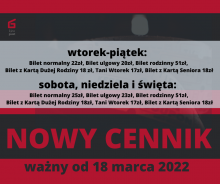 Nowy cennik Kina Piast 